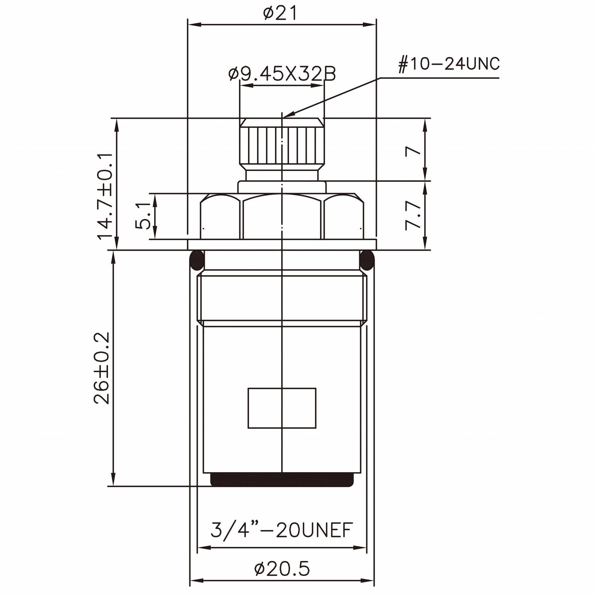 Kran Kuningan Dua Pegangan Tipe HEP 3/8 Inci Berlapis Nikel 9.45 X 32B Gigi 443 Tipe Broach 3/4"-20UNEF Tutup Putar Searah Jarum Jam 90 Derajat Kartrid Keramik
