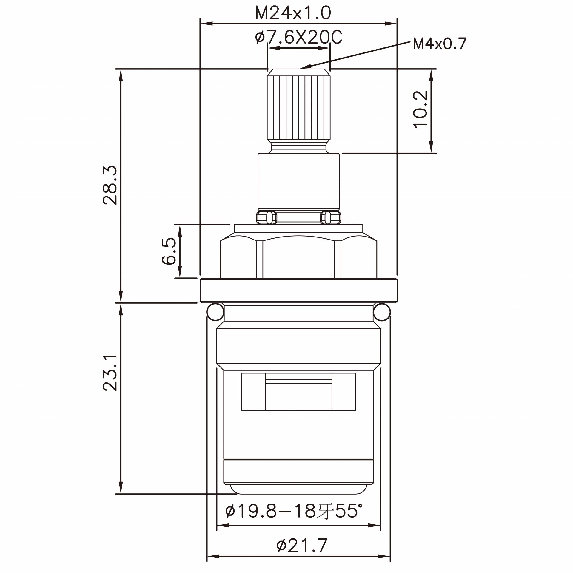 3/8 Tiga Delapan Inci Kuningan Keran Dua Pegangan Tipe HJC 7.6 X 20C Gigi 650 Tipe Broach 19.8-18 Benang 55 Derajat 90 Derajat Putar Sejam Tutup Keramik Cartridge
