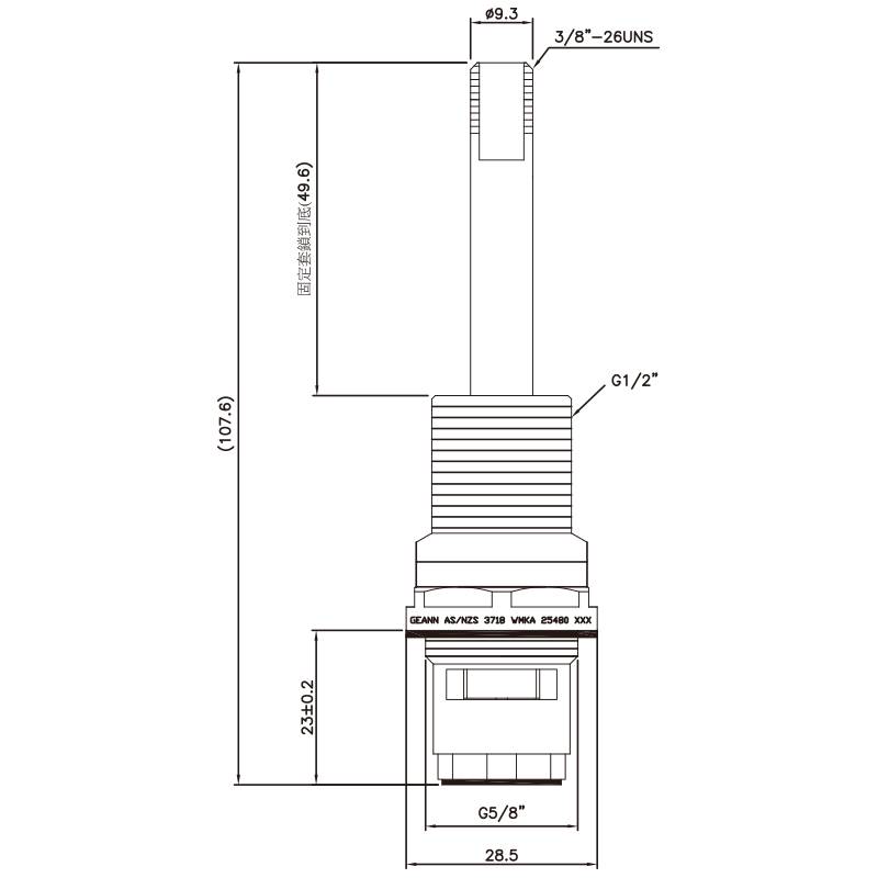 5/8 Lima Delapan Inci Keran Dua Pegangan DR Kuningan Tipe HLR Chrome Plated Tanpa Gigi 757 Tipe Broach G5/8" 90 Derajat Putar Searah Jarum Jam Tutup Kartrid Keramik