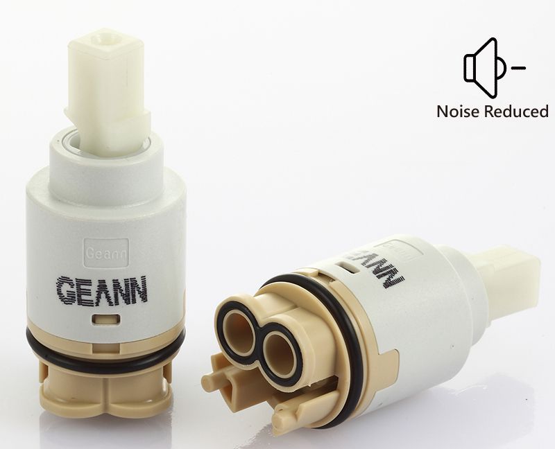 Kartrij Cakera Seramik Sudut Putaran 100 Darjah Pemegang Tunggal Pangkalan Pengedar Plastik 25mm Dengan Pengurang Bunyi