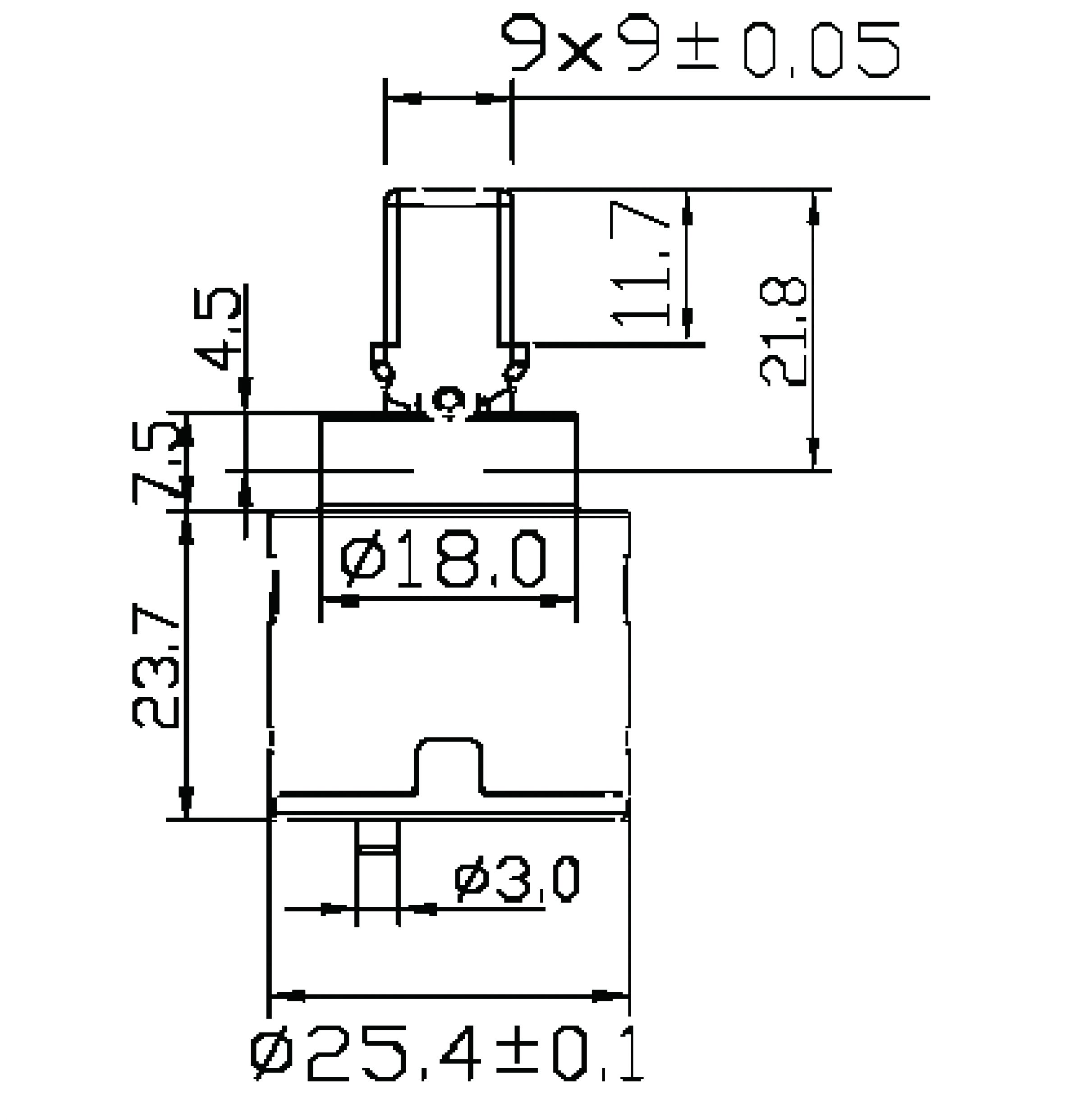 Cartuccia deviatrice in plastica standard a base 25mm 2 porte 2 funzioni con angolo di 100 gradi
