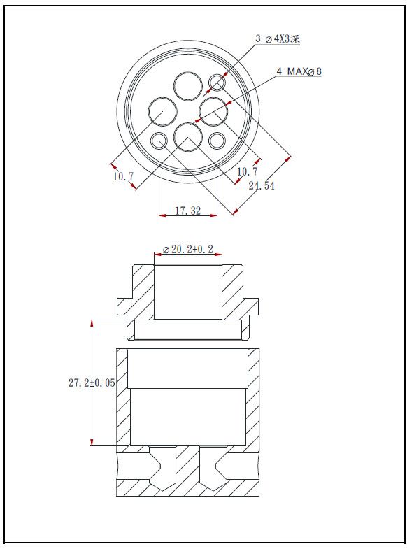 GN-35P-D4-5 Рекомендуемая обработка корпуса клапана