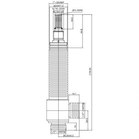 1/2 بوصة نصف SV100 نوع جسم جانبي 1"-20UNEF خيط الجسم 1/2"-14NPSM مدخل 1/2"-14NPSM مخرج صمام تركيب واسع - 1/2 بوصة نصف SV100 نوع جسم جانبي 1"-20UNEF خيط الجسم 1/2"-14NPSM مدخل 1/2"-14NPSM مخرج صمام تركيب واسع