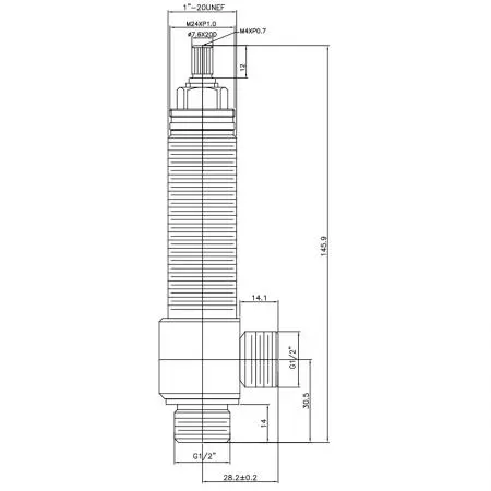1/2 بوصة نصف SV105 نوع جسم جانبي 1"20UNEF خيط الجسم G1/2" مدخل G1/2" مخرج صمام تركيب واسع - 1/2 بوصة نصف SV105 نوع جسم جانبي 1"20UNEF خيط الجسم G1/2" مدخل G1/2" مخرج صمام تركيب واسع