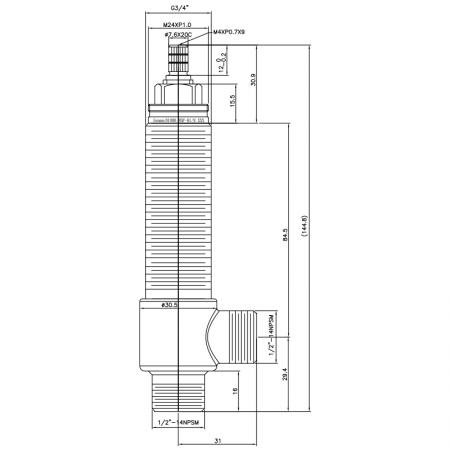 1/2 بوصة نصف SV167 نوع جسم جانبي G3/4" خيط الجسم 1/2"-14NPSM مدخل 1/2"-14NPSM مخرج صمام تركيب واسع - 1/2 بوصة نصف SV167 نوع جسم جانبي G3/4" خيط الجسم 1/2"-14NPSM مدخل 1/2"-14NPSM مخرج صمام تركيب واسع