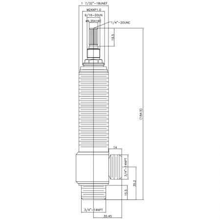 3/4 بوصة ثلاثة أرباع SV202 نوع جسم جانبي 1-7/32"-18UNEF خيط الجسم 3/4"-14NPT مدخل 3/4"-14NPT مخرج صمام تركيب واسع - 3/4 بوصة ثلاثة أرباع SV202 نوع جسم جانبي 1-7/32"-18UNEF خيط الجسم 3/4"-14NPT مدخل 3/4"-14NPT مخرج صمام تركيب واسع