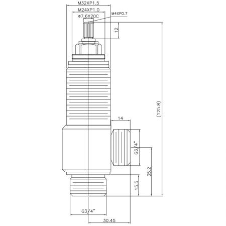 3/4 بوصة ثلاثة أرباع SV207 نوع جسم جانبي M32XP1.5 خيط الجسم G3/4" مدخل G3/4" مخرج صمام تركيب واسع - 3/4 بوصة ثلاثة أرباع SV207 نوع جسم جانبي M32XP1.5 خيط الجسم G3/4" مدخل G3/4" مخرج صمام تركيب واسع