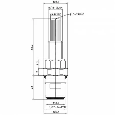صنبور نصف بوصة من النحاس بمقبضين من النوع HA 9.4 × 16E أسنان 146/170/341 نوع البروش 1/2"-14 NPSM تدوير بزاوية 90 درجة في اتجاه عقارب الساعة للإغلاق بكرة سيراميكية - صنبور نصف بوصة من النحاس بمقبضين من النوع HA 9.4 × 16E أسنان 146/170/341 نوع البروش 1/2"-14 NPSM تدوير بزاوية 90 درجة في اتجاه عقارب الساعة للإغلاق بكرة سيراميكية