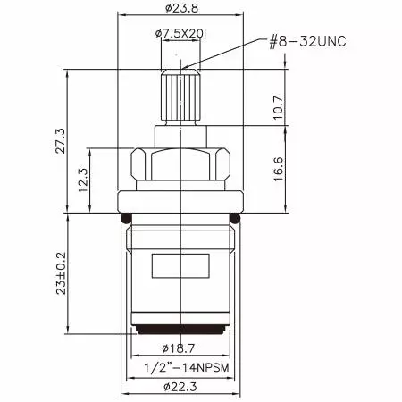 صنبور نحاسي مزدوج المقبض نصف بوصة HAG نوع 7.5 X 20I أسنان 192 نوع برش 1/2"-14 NPSM دوران 90 درجة في اتجاه عقارب الساعة إغلاق خرطوشة سيراميك - صنبور نحاسي مزدوج المقبض نصف بوصة HAG نوع 7.5 X 20I أسنان 192 نوع برش 1/2"-14 NPSM دوران 90 درجة في اتجاه عقارب الساعة إغلاق خرطوشة سيراميك