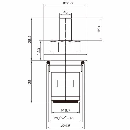 صنبور نحاسي مزدوج المقبض بقطر نصف بوصة نوع HAR مطلي بالكروم 256 نوع برش 29/32"-18 خيط إغلاق بزاوية 90 درجة بلف سيراميك - صنبور نحاسي مزدوج المقبض بقطر نصف بوصة نوع HAR مطلي بالكروم 256 نوع برش 29/32"-18 خيط إغلاق بزاوية 90 درجة بلف سيراميك