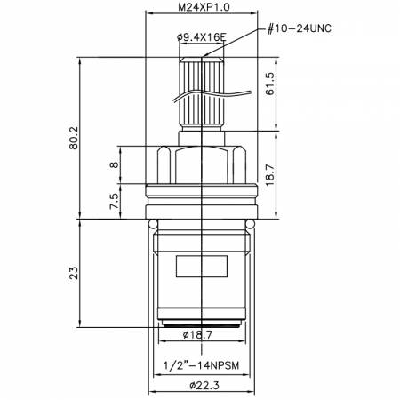 صنبور نحاسي مزدوج المقبض بقطر 1/2 بوصة نوع HBC 9.4 X 16E أسنان 147 نوع بروش 1/2"-14 NPSM إغلاق بزاوية 90 درجة بلف خزفي - صنبور نحاسي مزدوج المقبض بقطر 1/2 بوصة نوع HBC 9.4 X 16E أسنان 147 نوع بروش 1/2"-14 NPSM إغلاق بزاوية 90 درجة بلف خزفي