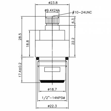 صمام حنفية نحاسي بمقبضين بقطر 1/2 بوصة من النوع HCS ومطلي بالكروم وبأسنان 9.4 X 24A ونوع الشقة 352 بقطر 1/2 بوصة-14 NPSM ومنحنى إغلاق بزاوية 90 درجة في اتجاه عقارب الساعة وكرتوش سيراميكي - صمام حنفية نحاسي بمقبضين بقطر 1/2 بوصة من النوع HCS ومطلي بالكروم وبأسنان 9.4 X 24A ونوع الشقة 352 بقطر 1/2 بوصة-14 NPSM ومنحنى إغلاق بزاوية 90 درجة في اتجاه عقارب الساعة وكرتوش سيراميكي