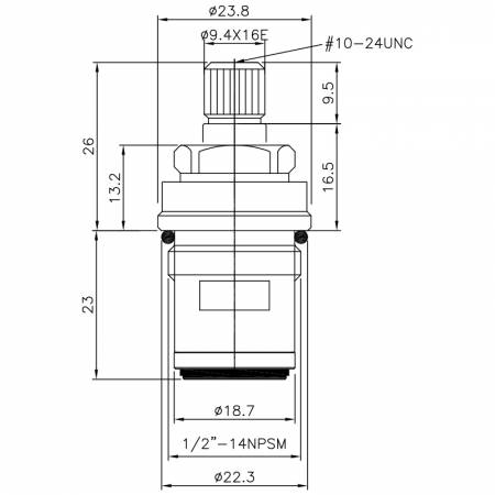 صنبور نحاسي مزدوج المقبض نصف بوصة 1/2 نوع HDA 9.4 × 16E أسنان 370 نوع بروش 1/2"-14NPSM إغلاق بزاوية 90 درجة باتجاه عقارب الساعة خرطوشة سيراميكية - صنبور نحاسي مزدوج المقبض نصف بوصة 1/2 نوع HDA 9.4 × 16E أسنان 370 نوع بروش 1/2"-14NPSM إغلاق بزاوية 90 درجة باتجاه عقارب الساعة خرطوشة سيراميكية