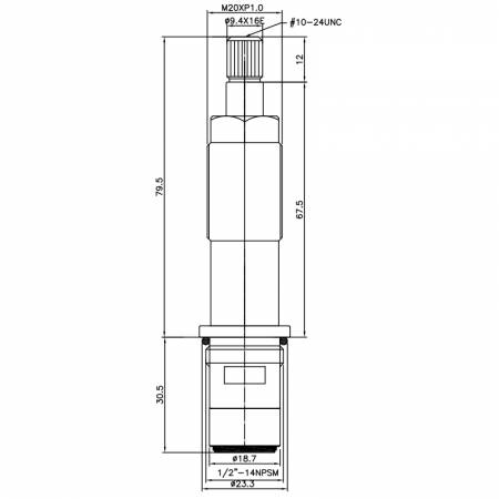 صنبور نحاسي مزدوج المقبض نصف بوصة HDZ نوع 9.4 X 16E أسنان نوع 409 1/2"-14NPSM إغلاق بزاوية 90 درجة بزاوية عقارب الساعة خرطوشة سيراميك - صنبور نحاسي مزدوج المقبض نصف بوصة HDZ نوع 9.4 X 16E أسنان نوع 409 1/2"-14NPSM إغلاق بزاوية 90 درجة بزاوية عقارب الساعة خرطوشة سيراميك