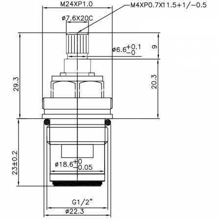 صنبور نحاسي مزدوج المقبض نصف بوصة HEI نوع 7.6 × 20C أسنان 433 نوع برش 1/2" دوران 90 درجة في اتجاه عقارب الساعة إغلاق خرطوشة سيراميك - صنبور نحاسي مزدوج المقبض نصف بوصة HEI نوع 7.6 × 20C أسنان 433 نوع برش 1/2" دوران 90 درجة في اتجاه عقارب الساعة إغلاق خرطوشة سيراميك