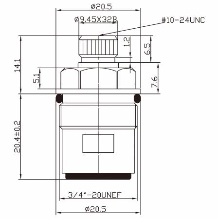صنبور نحاسي بيدتين 3/8 بوصة نوع HER 9.45 X 32B أسنان 448 نوع بروش 3/4"-20UNEF إغلاق بزاوية 90 درجة بلف خزفي - صنبور نحاسي بيدتين 3/8 بوصة نوع HER 9.45 X 32B أسنان 448 نوع بروش 3/4"-20UNEF إغلاق بزاوية 90 درجة بلف خزفي