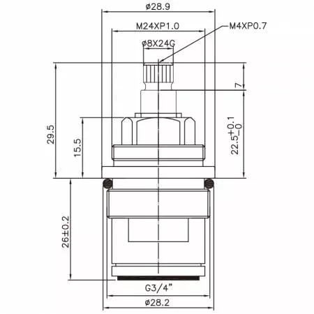 صنبور نحاسي بيدتين بقطر 3/4 بوصة نوع HEY 8 X 24G أسنان 460 نوع بروش G3/4" بزاوية 90 درجة إغلاق بلف خزفي - صنبور نحاسي بيدتين بقطر 3/4 بوصة نوع HEY 8 X 24G أسنان 460 نوع بروش G3/4" بزاوية 90 درجة إغلاق بلف خزفي