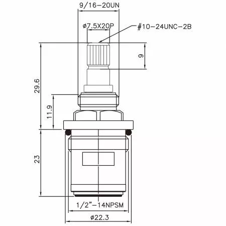 صنبور نصف بوصة من النحاس بمقبضين من النوع HFM لغسيل الرصاص بأسنان 7.5 × 20P ونوع البروش 487 ومقاس 1/2 بوصة - 14NPSM ودوران بزاوية 90 درجة في اتجاه عقارب الساعة للإغلاق وكرتشر سيراميك - صنبور نصف بوصة من النحاس بمقبضين من النوع HFM لغسيل الرصاص بأسنان 7.5 × 20P ونوع البروش 487 ومقاس 1/2 بوصة - 14NPSM ودوران بزاوية 90 درجة في اتجاه عقارب الساعة للإغلاق وكرتشر سيراميك