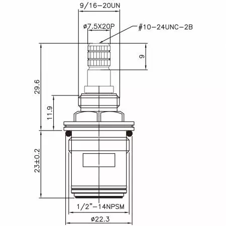 1/2 بوصة نصف بوصة صنبور من النحاس خالي من الرصاص بنوع HFM 7.5 X 20P أسنان 487 نوع البروش 1/2 بوصة-14NPSM 90 درجة للإغلاق باتجاه عقارب الساعة بالسيراميك - 1/2 بوصة نصف بوصة صنبور من النحاس خالي من الرصاص بنوع HFM 7.5 X 20P أسنان 487 نوع البروش 1/2 بوصة-14NPSM 90 درجة للإغلاق باتجاه عقارب الساعة بالسيراميك