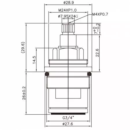 صنبور نحاسي بيدتين بقطر 3/4 بوصة من نوع HFV 7.95 X 24G أسنان 493 نوع بروش G3/4" إغلاق بزاوية 90 درجة ببطانة سيراميكية - صنبور نحاسي بيدتين بقطر 3/4 بوصة من نوع HFV 7.95 X 24G أسنان 493 نوع بروش G3/4" إغلاق بزاوية 90 درجة ببطانة سيراميكية