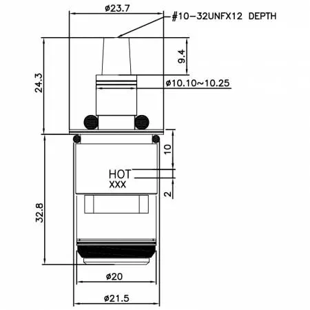 صنبور نحاسي مزدوج المقبض نصف بوصة 1/2 خالي من الرصاص نوع HGQ بدون أسنان 540 نوع برش بدون خيط 21.5 مم إغلاق بزاوية 90 درجة بلف خزفي - صنبور نحاسي مزدوج المقبض نصف بوصة 1/2 خالي من الرصاص نوع HGQ بدون أسنان 540 نوع برش بدون خيط 21.5 مم إغلاق بزاوية 90 درجة بلف خزفي