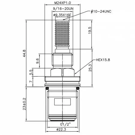 صنبور نحاسي مزدوج المقبض خالي من الرصاص بقطر 1/2 بوصة نوع HGV 9.35 X 16E أسنان 429 نوع بروش G1/2" إغلاق بزاوية 90 درجة بلف خزفي - صنبور نحاسي مزدوج المقبض خالي من الرصاص بقطر 1/2 بوصة نوع HGV 9.35 X 16E أسنان 429 نوع بروش G1/2" إغلاق بزاوية 90 درجة بلف خزفي