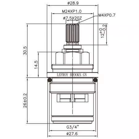 صنبور نحاسي بيدتين بقطر 3/4 بوصة من نوع HIW 7.5 X 20Z أسنان 643 نوع بروش G3/4" إغلاق بزاوية 180 درجة مع خرطوشة سيراميك - صنبور نحاسي بيدتين بقطر 3/4 بوصة من نوع HIW 7.5 X 20Z أسنان 643 نوع بروش G3/4" إغلاق بزاوية 180 درجة مع خرطوشة سيراميك