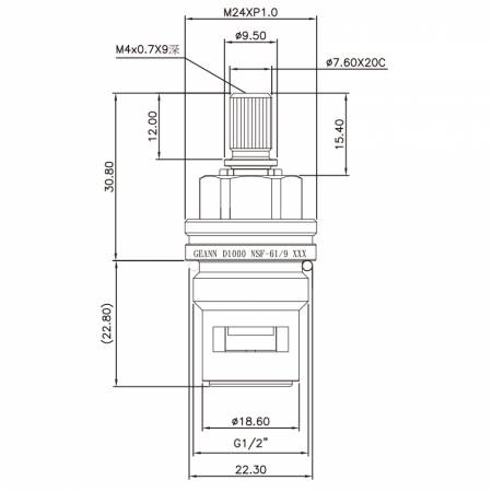 صنبور نحاسي مزدوج المقبض نصف بوصة 7.6 × 20C أسنان 687 نوع بروش G1/2" إغلاق بزاوية 90 درجة مع خرطوشة سيراميكية - صنبور نحاسي مزدوج المقبض نصف بوصة 7.6 × 20C أسنان 687 نوع بروش G1/2" إغلاق بزاوية 90 درجة مع خرطوشة سيراميكية