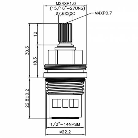 صنبور بلاستيكي مزدوج المقبض نصف بوصة 7.6 × 20C أسنان 688 نوع بروش 1/2"-14NPSM إغلاق بزاوية 180 درجة مع خرطوشة سيراميكية - صنبور نحاسي مزدوج المقبض نصف بوصة 7.6 × 20C أسنان 688 نوع بروش 1/2"-14NPSM إغلاق بزاوية 180 درجة مع خرطوشة سيراميكية