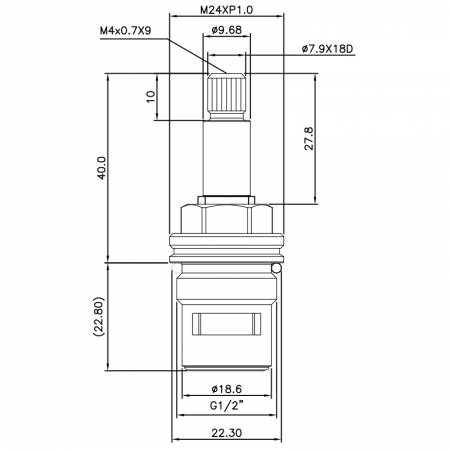 صنبور نصف بوصة من النحاس بمقبضين نوع HKN بأسنان 7.9 × 18D ونوع البروش 704 ومقاس G1/2 بزاوية 90 درجة للإغلاق بحركة عقارب الساعة ومع كرتشر سيراميكي - صنبور نصف بوصة من النحاس بمقبضين نوع HKN بأسنان 7.9 × 18D ونوع البروش 704 ومقاس G1/2 بزاوية 90 درجة للإغلاق بحركة عقارب الساعة ومع كرتشر سيراميكي
