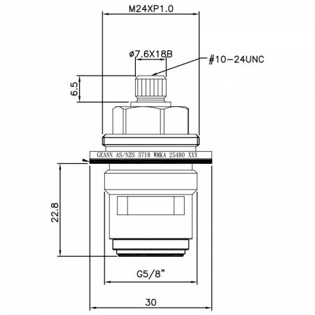 صنبور نحاسي مزدوج المقبض بقطر خمسة أثمان بوصة DR من نوع HLM 7.6 X 18B أسنان 747 نوع بروش G5/8" إغلاق بزاوية 180 درجة بلف اتجاه عقارب الساعة خرطوشة سيراميك - صنبور نحاسي مزدوج المقبض بقطر خمسة أثمان بوصة DR من نوع HLM 7.6 X 18B أسنان 747 نوع بروش G5/8" إغلاق بزاوية 180 درجة بلف اتجاه عقارب الساعة خرطوشة سيراميك