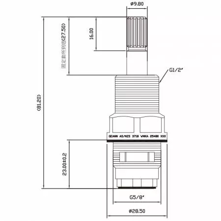 صنبور نحاسي مزدوج المقبض بقطر 5/8 بوصة DR نوع HLU 9.8 X 15B أسنان 762 نوع بروش G5/8" بزاوية 90 درجة إغلاق بزاوية عقارب الساعة خرطوشة سيراميكية - صنبور نحاسي مزدوج المقبض بقطر 5/8 بوصة DR نوع HLU 9.8 X 15B أسنان 762 نوع بروش G5/8" بزاوية 90 درجة إغلاق بزاوية عقارب الساعة خرطوشة سيراميكية