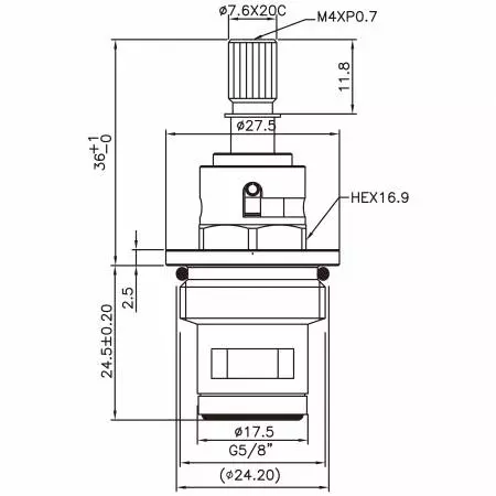 قرص السيراميك ذو المقبضين بقطر 5/8 بوصة من النحاس بنوع HLV بأسنان 7.6 × 20C ونوع البروش G5/8 بوصة بزاوية 90 درجة باتجاه عقارب الساعة للإغلاق. - قرص السيراميك ذو المقبضين بقطر 5/8 بوصة من النحاس بنوع HLV بأسنان 7.6 × 20C ونوع البروش G5/8 بوصة بزاوية 90 درجة باتجاه عقارب الساعة للإغلاق.