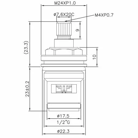 صنبور نحاسي ثنائي المقبض بقطر 3/8 بوصة من النوع HMO بأسنان 7.6 × 20C ونوع البروش 806 ومقاس G1/2 بوصة ودوران بزاوية 90 درجة في اتجاه عقارب الساعة للإغلاق بواسطة الكرتوش السيراميكي - صنبور نحاسي ثنائي المقبض بقطر 3/8 بوصة من النوع HMO بأسنان 7.6 × 20C ونوع البروش 806 ومقاس 1/2 بوصة ودوران بزاوية 90 درجة في اتجاه عقارب الساعة للإغلاق بواسطة الكرتوش السيراميكي