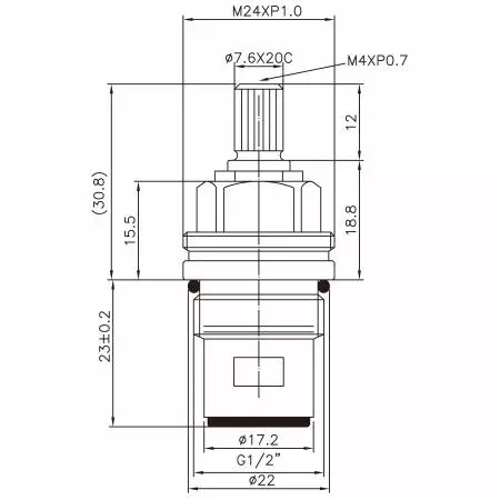 صنبور نحاسي ثنائي المقبض بقطر 3/8 بوصة من النوع HMP بأسنان 7.6 × 20C ونوع البروش 812 ومقاس G1/2 بوصة ودوران بزاوية 90 درجة في اتجاه عقارب الساعة للإغلاق بواسطة الكرتوش السيراميكي - صنبور نحاسي ثنائي المقبض بقطر 3/8 بوصة من النوع HMP بأسنان 7.6 × 20C ونوع البروش 812 ومقاس G1/2 بوصة ودوران بزاوية 90 درجة في اتجاه عقارب الساعة للإغلاق بواسطة الكرتوش السيراميكي
