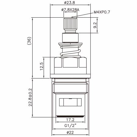 صنبور نصف بوصة من النحاس بمقبضين من النوع HMQ 7.8 × 28A أسنان 813 نوع البروش G1/2 بوصة 90 درجة للإغلاق بتقنية السيراميك - صنبور نصف بوصة من النحاس بمقبضين من النوع HMQ 7.8 × 28A أسنان 813 نوع البروش G1/2 بوصة 90 درجة للإغلاق بتقنية السيراميك