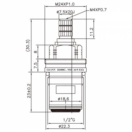 صنبور نصف بوصة من النحاس الخالي من الرصاص ذو مقبضين نوع HNA بأسنان 7.5 × 20J ونوع البروش 474 وصنبور G1/2 بزاوية 90 درجة للإغلاق بحركة عقارب الساعة وماسورة سيراميك للإغلاق - صنبور نصف بوصة من النحاس الخالي من الرصاص ذو مقبضين نوع HNA بأسنان 7.5 × 20J ونوع البروش 474 وصنبور G1/2 بزاوية 90 درجة للإغلاق بحركة عقارب الساعة وماسورة سيراميك للإغلاق