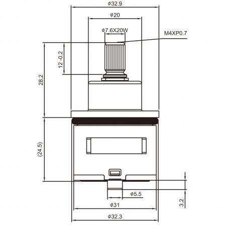 31 مم 2 منفذ 2 وظيفة نحاس HND نوع ليزر 20 سن 818 نوع برش 32.3 مم 45 درجة دوران صمام تحويل - 31 مم 2 منفذ 2 وظيفة نحاس HND نوع ليزر 20 سن 818 نوع برش 32.3 مم 45 درجة دوران صمام تحويل