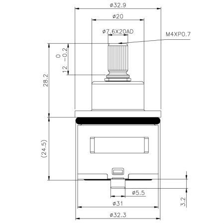 خرطوشة خلط تقدمية من النحاس بقطر 31 مم - خرطوشة خلط تقدمية من النحاس بقطر 31 مم