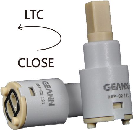 18mm 2 منفذ قاعدة بلاستيكية قياسية دوران 90 درجة في اتجاه عقارب الساعة خرطوشة قرص سيراميكي لتصفية المياه - 18mm 2 منفذ قاعدة بلاستيكية قياسية دوران 90 درجة في اتجاه عقارب الساعة خرطوشة قرص سيراميكي لتصفية المياه