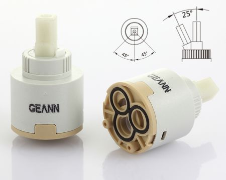 قاعدة بلاستيكية قياسية بقطر 35 مم مقبض واحد خرطوشة قرص سيراميك بزاوية دوران 90 درجة - قاعدة بلاستيكية قياسية بقطر 35 مم مقبض واحد خرطوشة قرص سيراميك بزاوية دوران 90 درجة