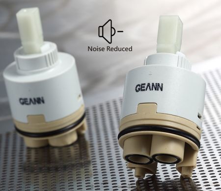 قاعدة موزع بلاستيكية 40 مم مقبض واحد بزاوية دوران 90 درجة خرطوشة قرص سيراميك مع مخفض ضوضاء - قاعدة موزع بلاستيكية 40 مم مقبض واحد بزاوية دوران 90 درجة خرطوشة قرص سيراميك مع مخفض ضوضاء