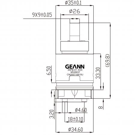 35 مم قاعدة موزع بلاستيكية ذات منفذين نوع رافعة واحدة خزانة خلط توازن ضغط قياسية مع مخفض ضوضاء - 35 مم قاعدة موزع بلاستيكية ذات منفذين نوع رافعة واحدة خزانة خلط توازن ضغط قياسية مع مخفض ضوضاء