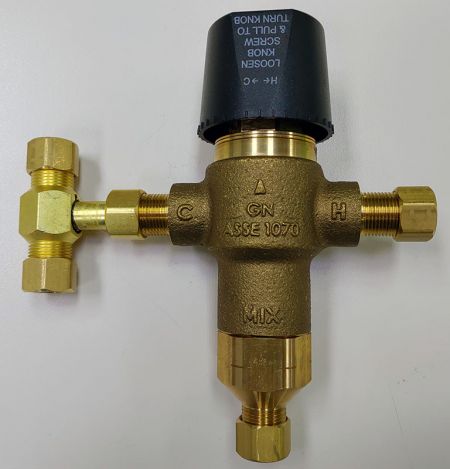 3/8" Compression Thermostatic Mixing Valve with Bypass