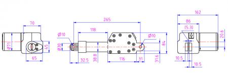 Aktüatörler otomatik damper, otomatik valf, robot kolları, vakumlar için kullanılır. Elektrik motoru çizimi buradan indirilebilir.