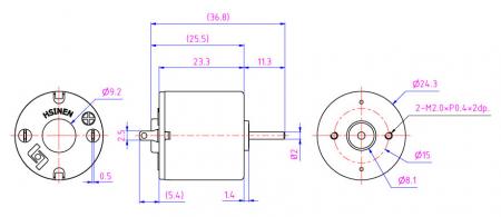 Moteur CC de 25 mm facile à installer dans des jouets scientifiques, des outils à poignée par un fournisseur de moteur à engrenages.