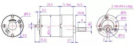 Hochgeschwindigkeits-HN25GA-HN250-Mikromotor für Währungsmaschine, Drucker.