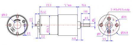 Scatola ingranaggi mini da 27 mm con motore a corrente continua da 6V per macchine a gru, attrezzature da laboratorio.