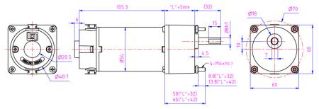 Large type DC geared motor for Medium Industrial Motors as shredders, safety equipment.