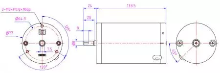 Motor DC de 70-80mm pode adicionar motor de engrenagem, codificador e OEM pelo fabricante de motor de engrenagem.
